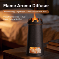 ULTREMA Lighthouse Flame Aroma Diffuser, 150ml Ultrasonic Humidifier with Himalayan Salt Rock, Essential Oil Diffuser with Auto Shut-Off for Home Bedroom, Black - Image 5