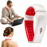 Red Light LED Neck Massager with Adjustable Wearable Design for Daily Comfort and Relaxation