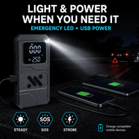 ULTREMA Portable Car Jump Starter with Air Compressor, 8000mAh 12V Auto Battery Booster Pack & Tire Inflator, 4-in-1 Jump Box, Power Bank & LED Light for Gas Engines, Motorcycle - Image 14