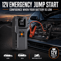 ULTREMA Portable Car Jump Starter with Air Compressor, 8000mAh 12V Auto Battery Booster Pack & Tire Inflator, 4-in-1 Jump Box, Power Bank & LED Light for Gas Engines, Motorcycle - Image 24