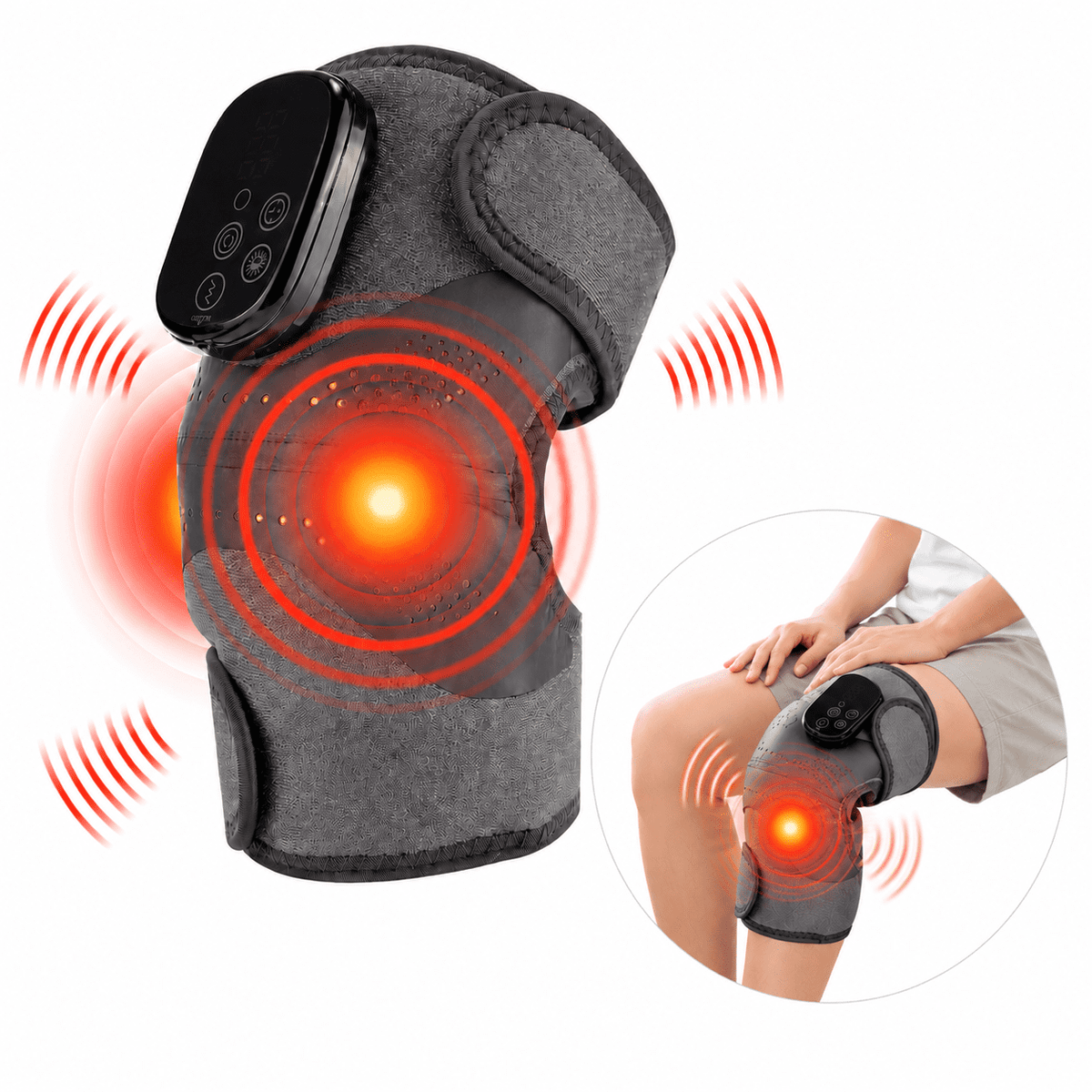 ULTREMA Heated Knee Massager Rechargeable Heated Knee Brace, Leg Shoulder Pain Relief for Women Men