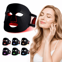 ULTREMA LED Face Mask, 7 Color Light Therapy Facial Mask with 288 LEDs, Soft Silicone Skin Care Mask with Wired Controller, Eye Inserts and 5/10/15 Min Timer, Black - Image 6