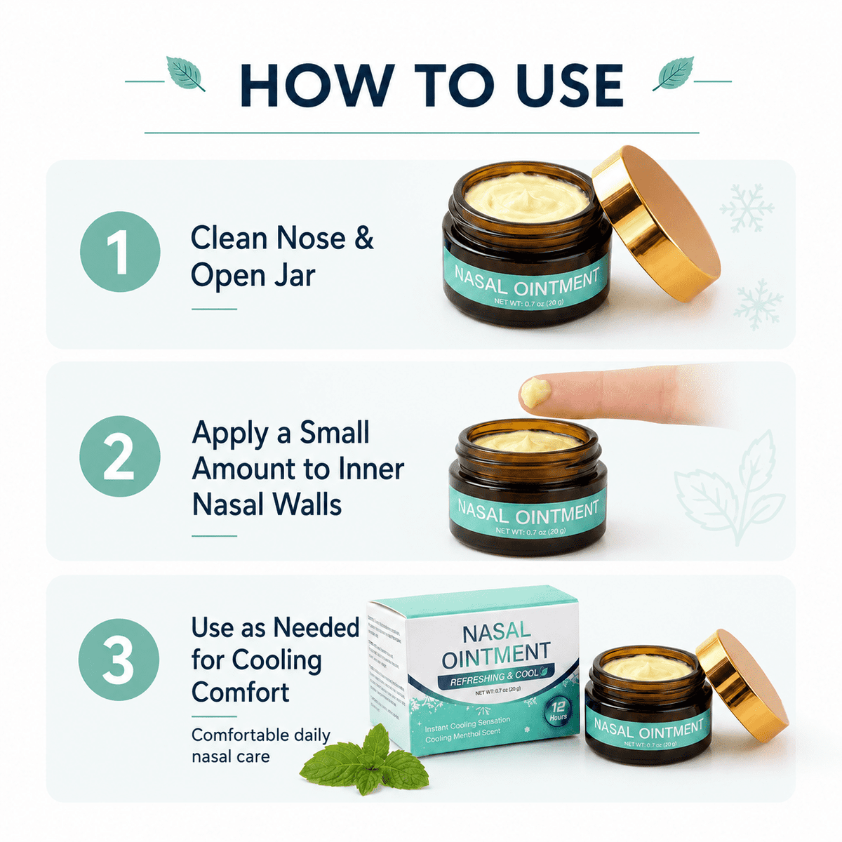 ULTREMA Moisturizing Balm for Dry Skin Around the Nose, Cooling Menthol Blend, 0.7 oz - Image 6