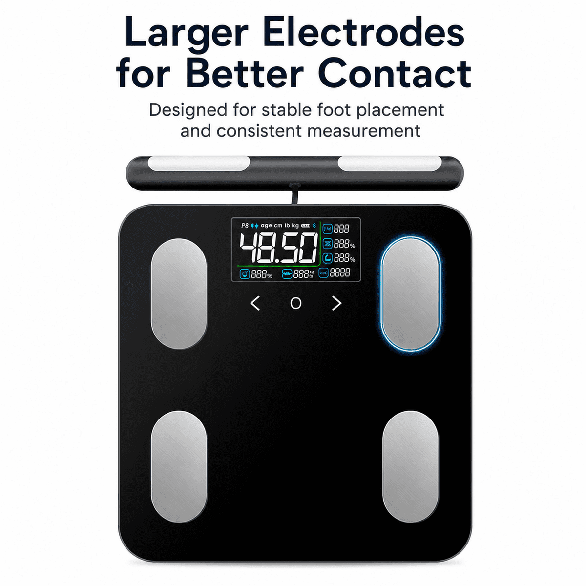 ULTREMA 8-Electrode Smart Body Fat Scale, Digital Bathroom Scale for Body Weight and BMI, High Accuracy Body Composition Analyzer with Large VA Color Display & Smartphone App, 400 lbs - Image 13