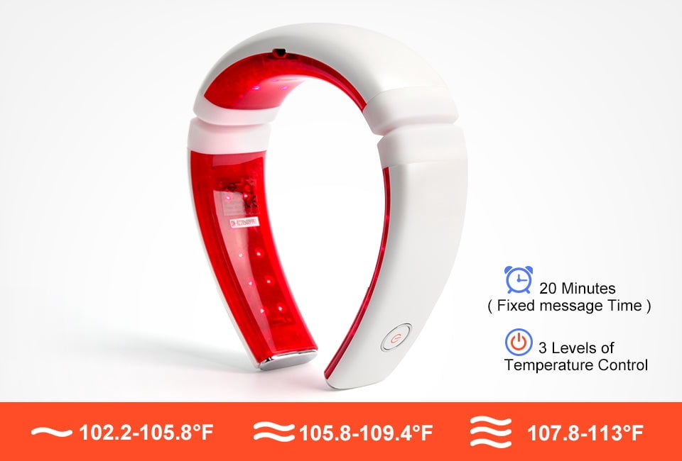 Red Light LED Neck Massager with Adjustable Wearable Design for Daily Comfort and Relaxation - Image 2