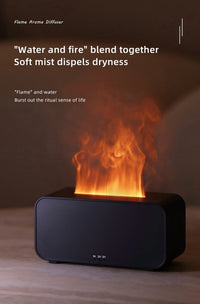 ULTREMA Flame Aroma Diffuser, Ultrasonic Humidifier with Realistic Fire Effect, Essential Oil Diffuser, Black - Image 7