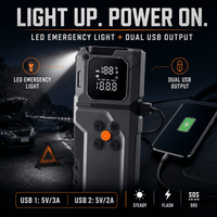 ULTREMA Portable Car Jump Starter with Air Compressor, 8000mAh 12V Auto Battery Booster Pack & Tire Inflator, 4-in-1 Jump Box, Power Bank & LED Light for Gas Engines, Motorcycle - Image 23