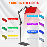 ULTREMA 7 Color LED Light Device for Face and Body, Rechargeable Curved Panel with Adjustable Floor Stand, Portable Home Skin Care Lamp - Image 8