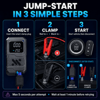 ULTREMA Portable Car Jump Starter with Air Compressor, 8000mAh 12V Auto Battery Booster Pack & Tire Inflator, 4-in-1 Jump Box, Power Bank & LED Light for Gas Engines, Motorcycle - Image 12