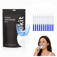 ULTREMA Teeth Whitening Kit with LED Light, 10 Whitening Gel Syringes, At-Home Teeth Whitener for Coffee, Tea and Wine Stains