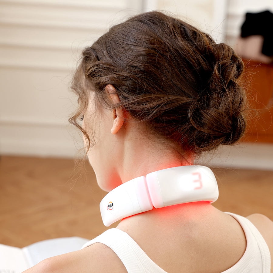 Red Light LED Neck Massager with Adjustable Wearable Design for Daily Comfort and Relaxation - Image 4