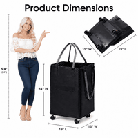 ULTREMA 100L Rolling Laundry Basket with Wheels, Heavy Duty Foldable Utility Tote Bag, Collapsible Laundry Hamper with Handles, Black - Image 9