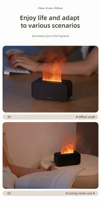 ULTREMA Flame Aroma Diffuser, Ultrasonic Humidifier with Realistic Fire Effect, Essential Oil Diffuser, Black - Image 12