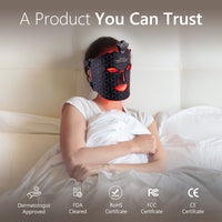ULTREMA Red Light Therapy for Face, 7 Modes Led Face Mask Light Therapy with Remote, Portable Light Therapy Mask for Skin Care at Home, Travel (Black) - Image 3