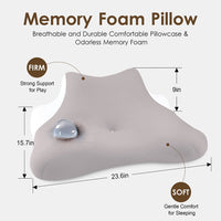 ULTREMA Ergonomic Cervical Memory Foam Pillow for Neck and Shoulder Pain Relief, Contour Orthopedic Sleeping Pillow for Back, Side, and Stomach Sleepers, Blue - Image 3