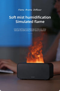 ULTREMA Flame Aroma Diffuser, Ultrasonic Humidifier with Realistic Fire Effect, Essential Oil Diffuser, Black - Image 5