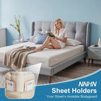 ULTREMA 4 Pack Bed Sheet Holders, Heavy Duty Locking Fitted Sheet Grippers for Mattress Corners, Sheet Fasteners for All Bed Sizes, White - Image 4