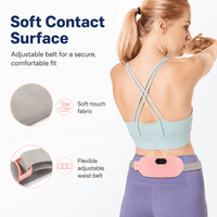ULTREMA Portable Wearable Heating Pad for Belly, Back & Waist, 3 Heat Settings, 4 Vibration Massage Modes, Adjustable Warming Belt for Women, Pink - Image 5