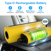 ULTREMA Cordless Pressure Washer, Foldable Handheld Power Washer, 12V 4000mAh Battery Powered Car Wash Jet Sprayer with 5 Nozzle Modes & Foam Cannon - Image 4