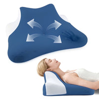 ULTREMA Ergonomic Cervical Memory Foam Pillow for Neck and Shoulder Pain Relief, Contour Orthopedic Sleeping Pillow for Back, Side, and Stomach Sleepers, Blue - Image 11
