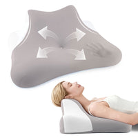 ULTREMA Ergonomic Cervical Memory Foam Pillow for Neck and Shoulder Pain Relief, Contour Orthopedic Sleeping Pillow for Back, Side, and Stomach Sleepers, Blue - Image 7