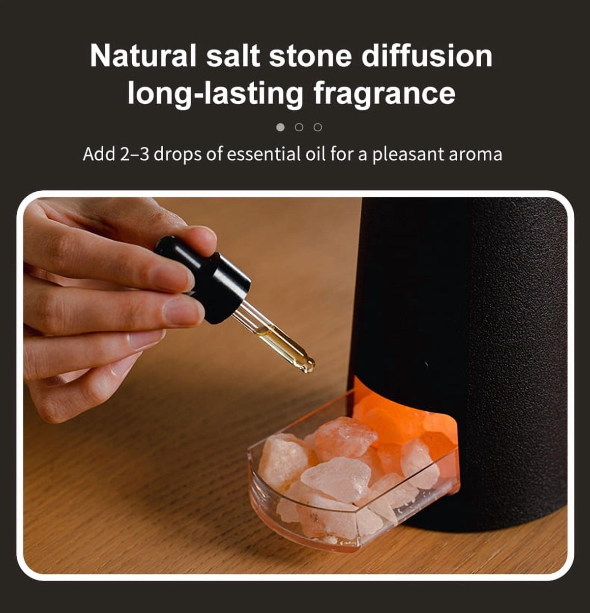 ULTREMA Lighthouse Flame Aroma Diffuser, 150ml Ultrasonic Humidifier with Himalayan Salt Rock, Essential Oil Diffuser with Auto Shut-Off for Home Bedroom, Black - Image 12