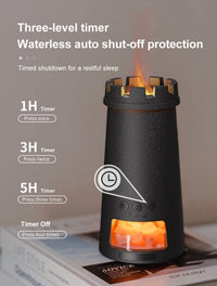ULTREMA Lighthouse Flame Aroma Diffuser, 150ml Ultrasonic Humidifier with Himalayan Salt Rock, Essential Oil Diffuser with Auto Shut-Off for Home Bedroom, Black - Image 14
