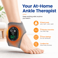 ULTREMA Cordless Foot Massager Wrap with 5 Heat Levels & 3 Vibration Modes, Rechargeable Heating & Vibration Pad for Feet, Ankles & Lower Calf, Gray, 1-Pack