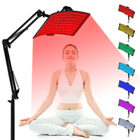 ULTREMA 7 Color LED Light Device for Face and Body, Rechargeable Curved Panel with Adjustable Floor Stand, Portable Home Skin Care Lamp - Image 3