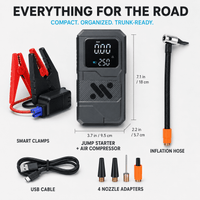 ULTREMA Portable Car Jump Starter with Air Compressor, 8000mAh 12V Auto Battery Booster Pack & Tire Inflator, 4-in-1 Jump Box, Power Bank & LED Light for Gas Engines, Motorcycle - Image 17